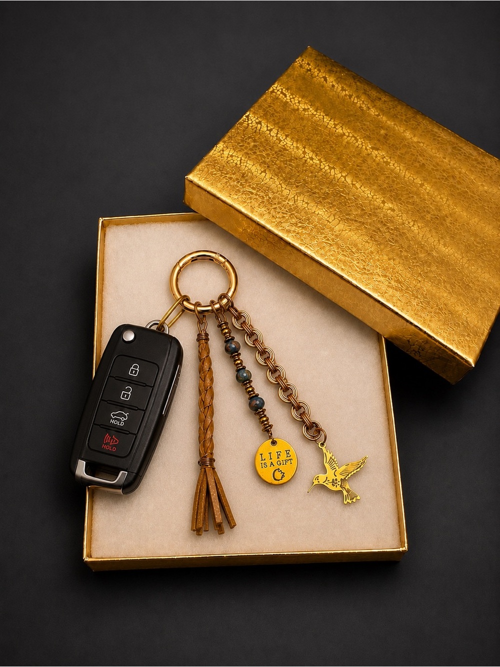 Luxe Tree of Life Bag Charm/Key Ring